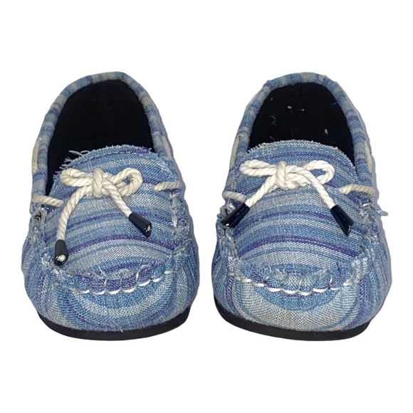 Lam Boat Dock Shoes Blue Stripe sz 8 - Picture 2 of 9
